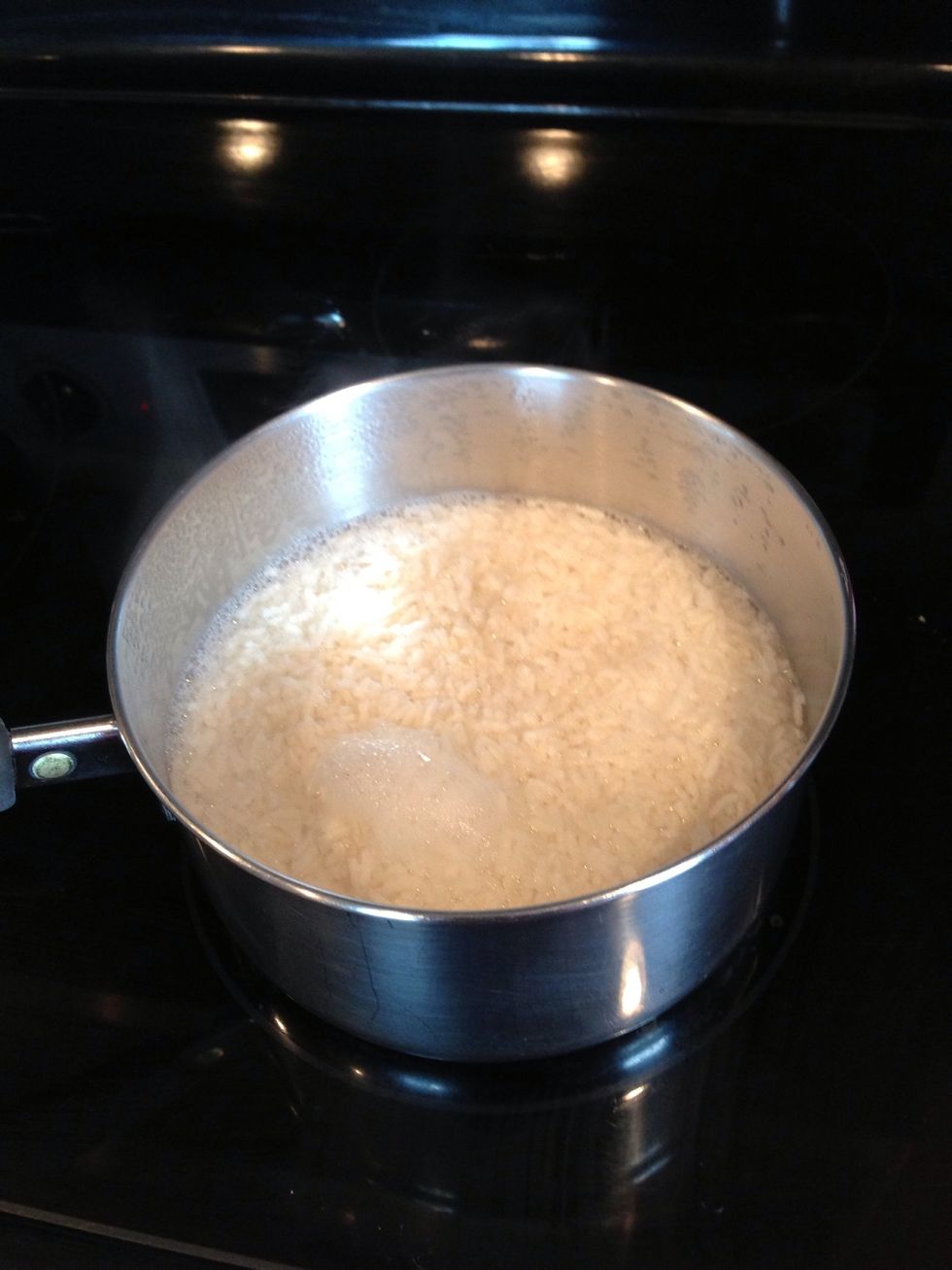 Fix rice according to the instructions. (2 cups makes 4 servings)