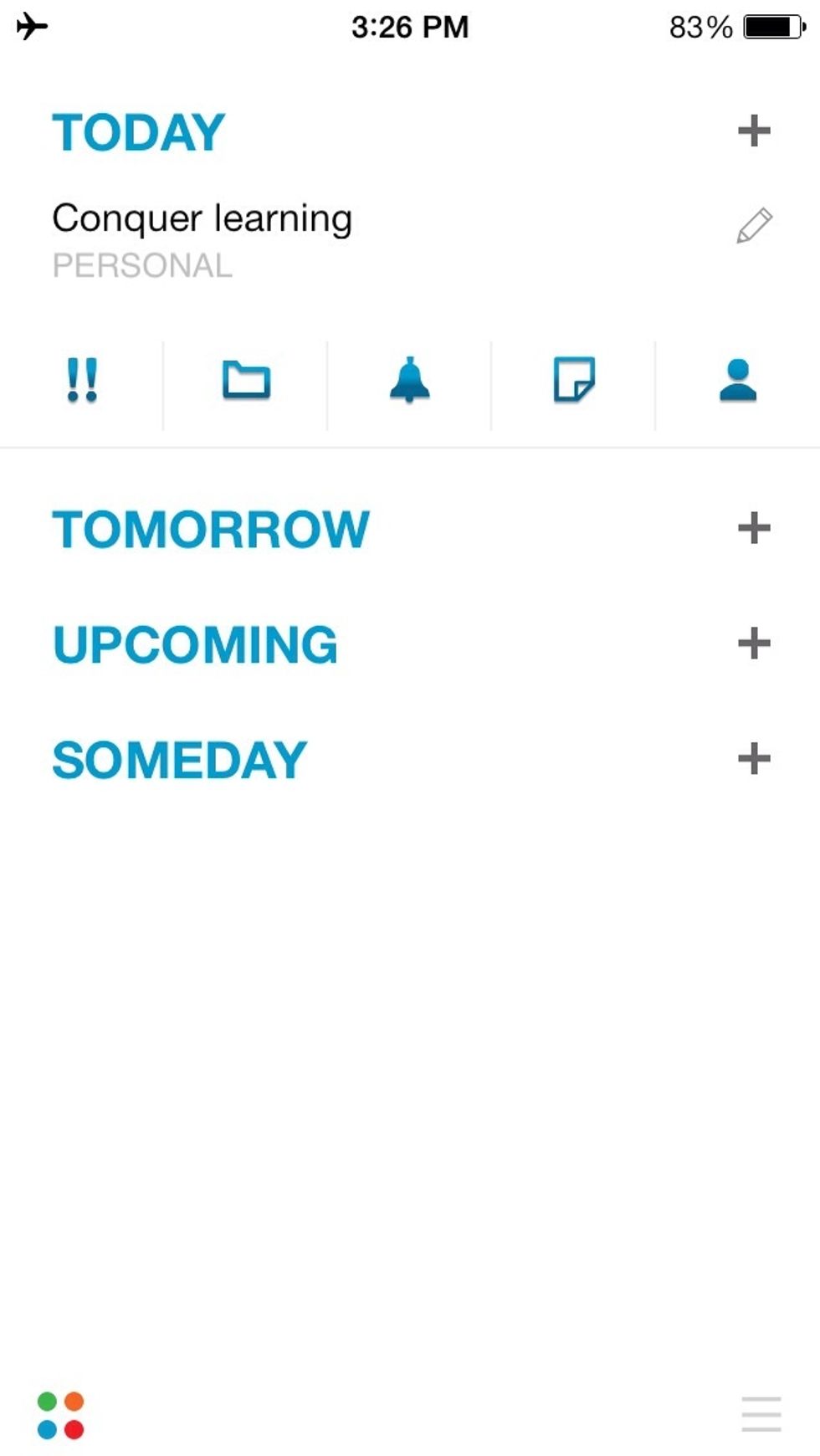 Flag for the task as critical, set reminders, alerts, file it in a labeled folder, or include a contact.