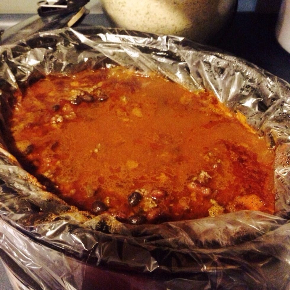 Flash forward four hours later.  At this point your family will be home.  Get a spoon and act like you've been turning your masterpiece all day!  Dust yourself with flour.  That's what they do on TV.