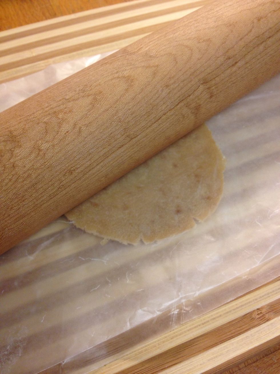 Flatten dough using a rolling pin between two pieces of wax paper.  Roll into a 4 inch round and press into muffin tin.  Poke hole on bottom to prevent bubbles. Bake according to package instructions.