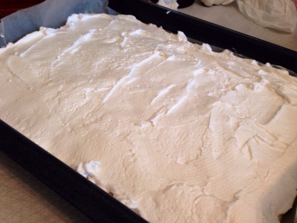 Flatten it out with a spatula.