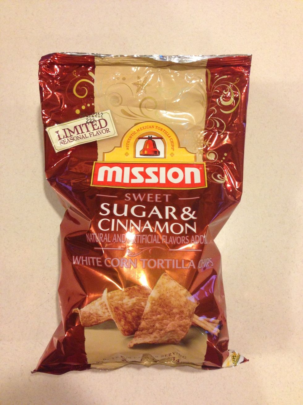 Flatten the part of the bag above the chips as much as possible.