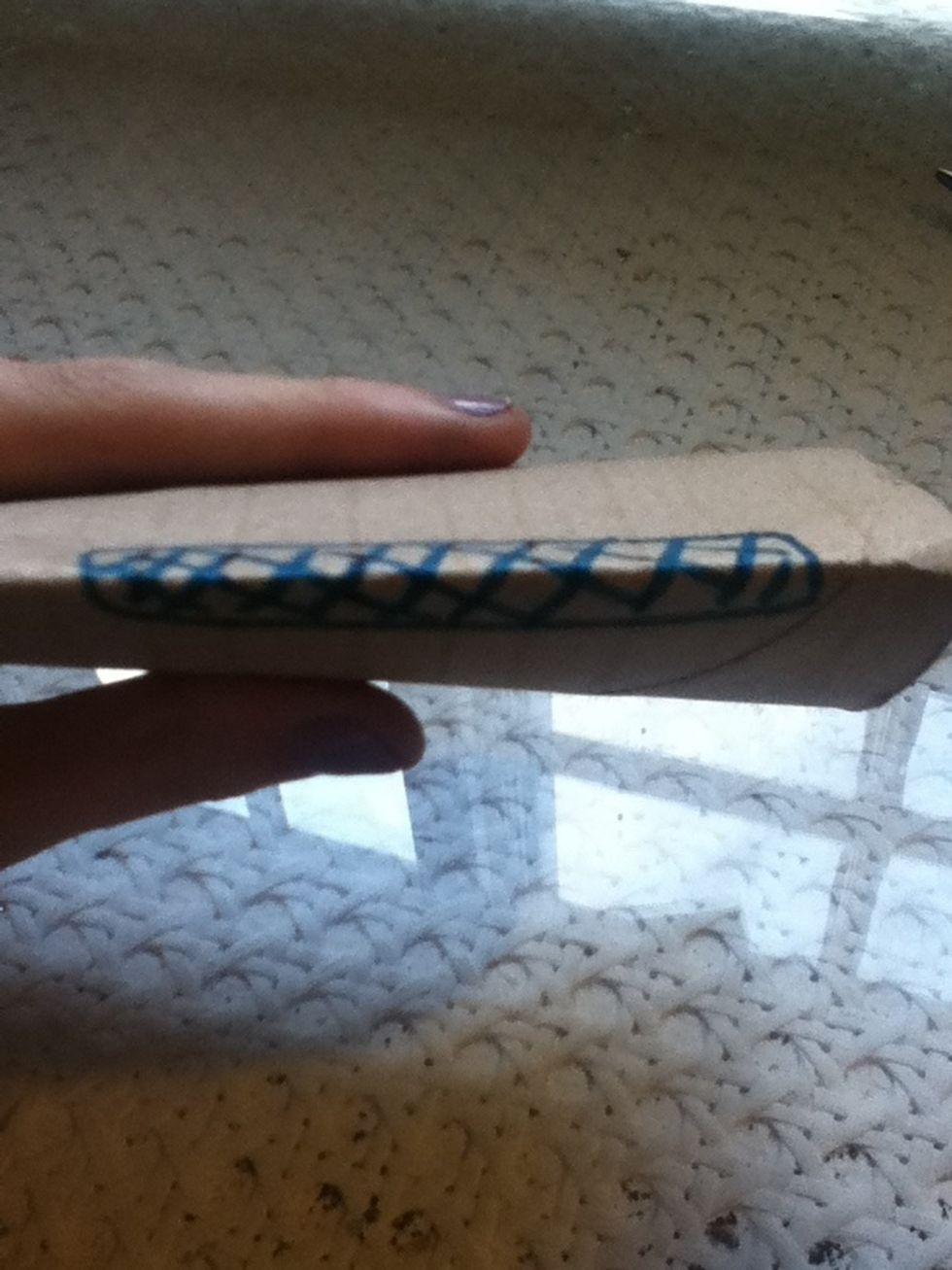 Flatten the roll so the crease is through your shape.