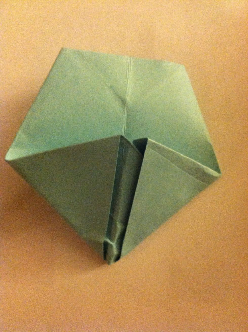 Flatten the triangular side.