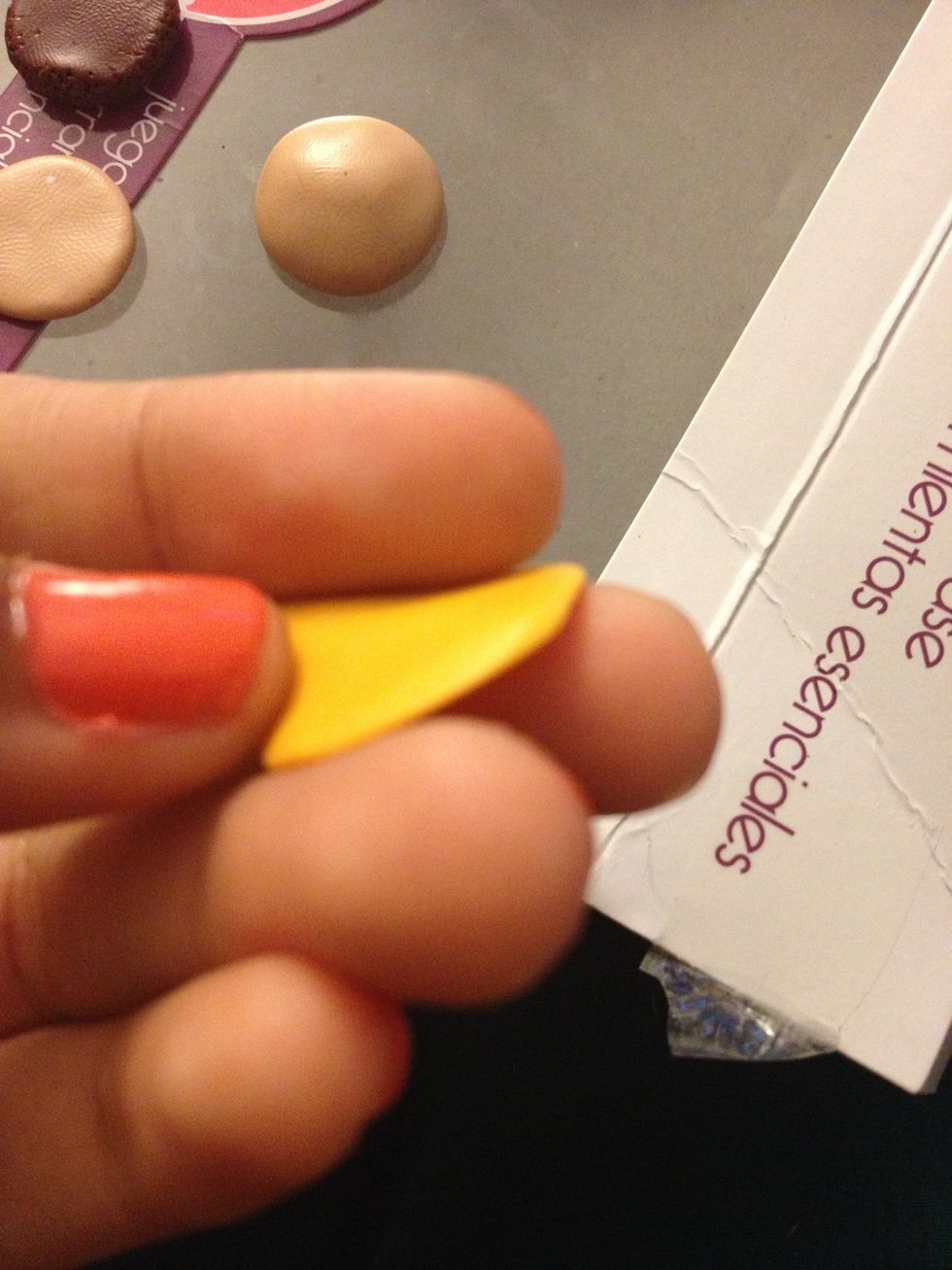 Flatten the yellow for the cheese.