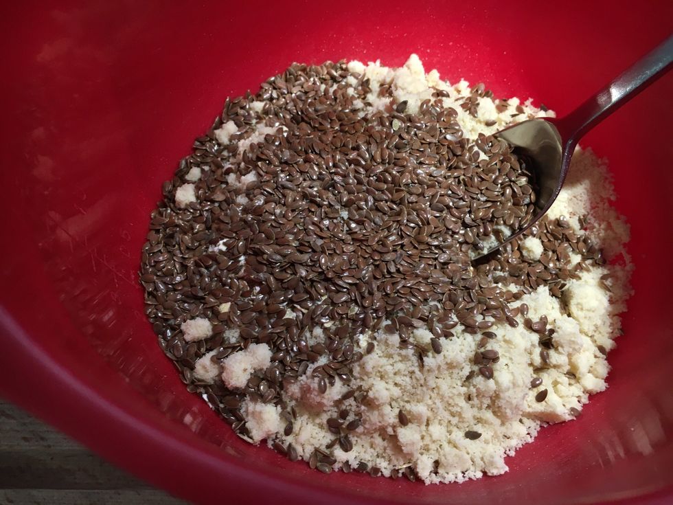 ..flax seed, bicarbonate and baking powder.