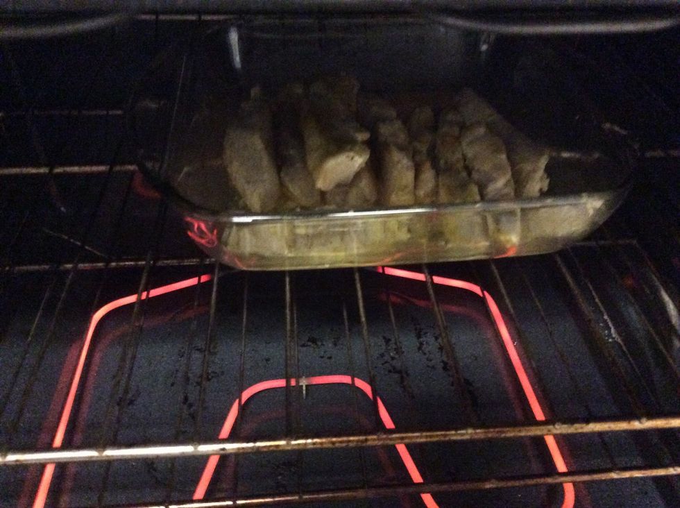 Flip chicken, bake for another 15-20mins