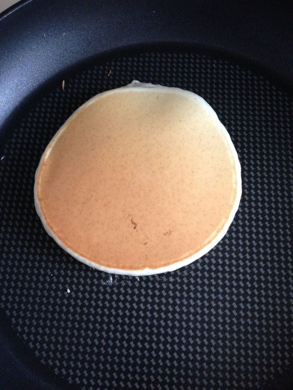 Flip! Give it another minute or so to cook through.