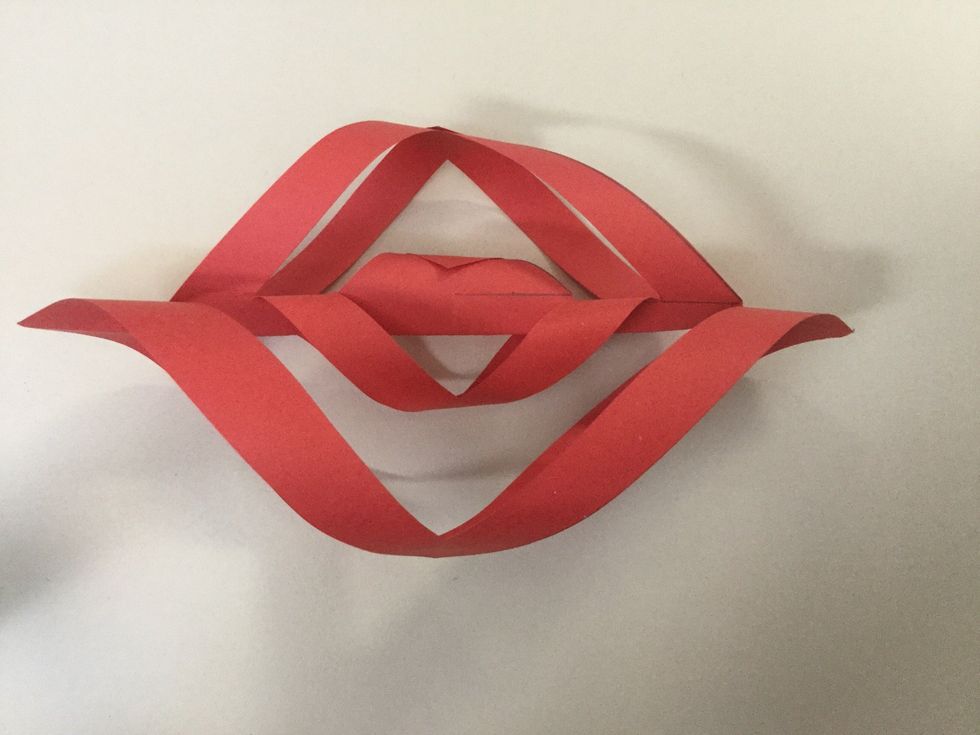 Flip it again for the last one and glue the last flap together