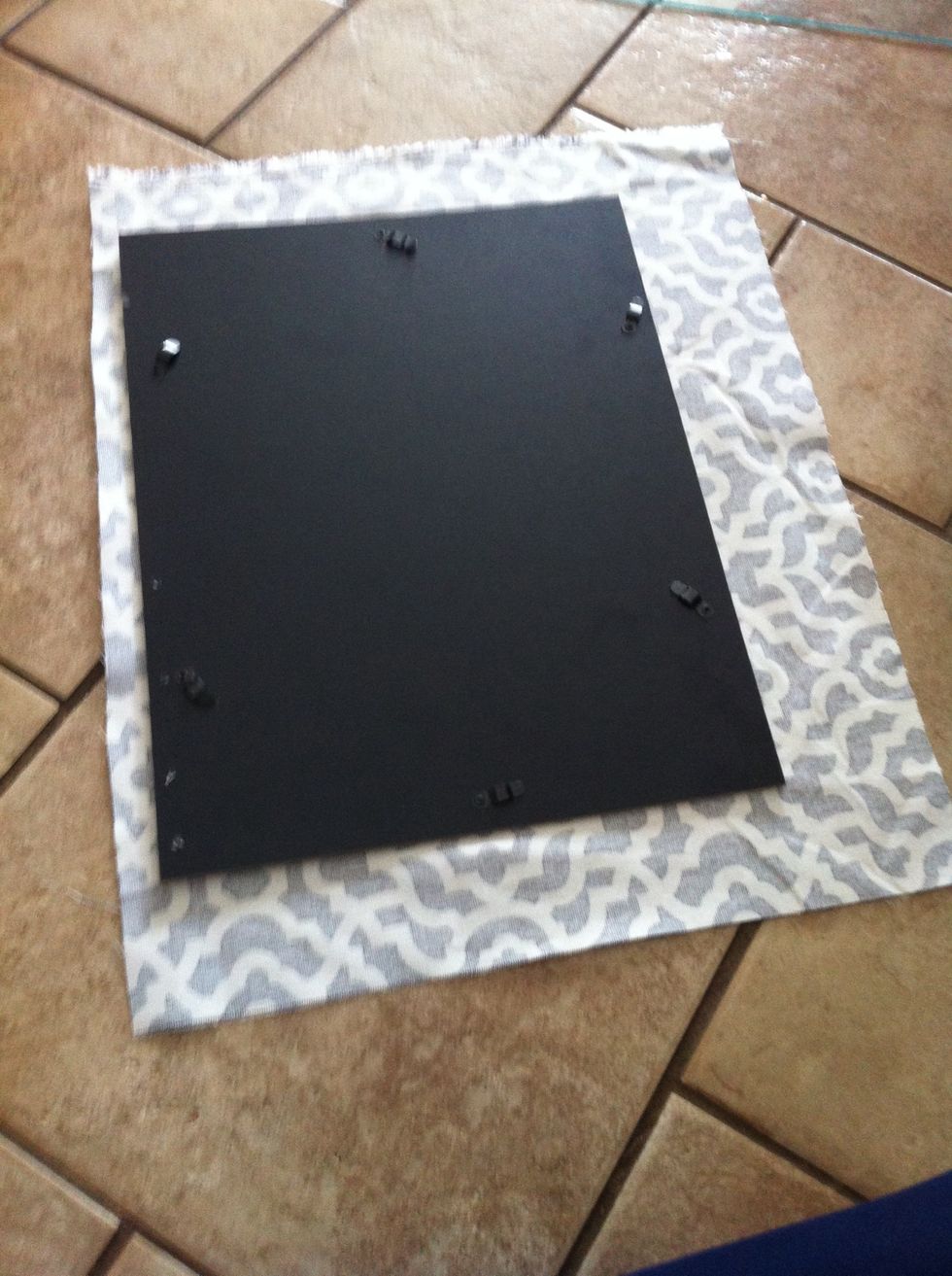 Flip it over and it should look something like this (mine looks a little off because I had to center the design of the fabric)