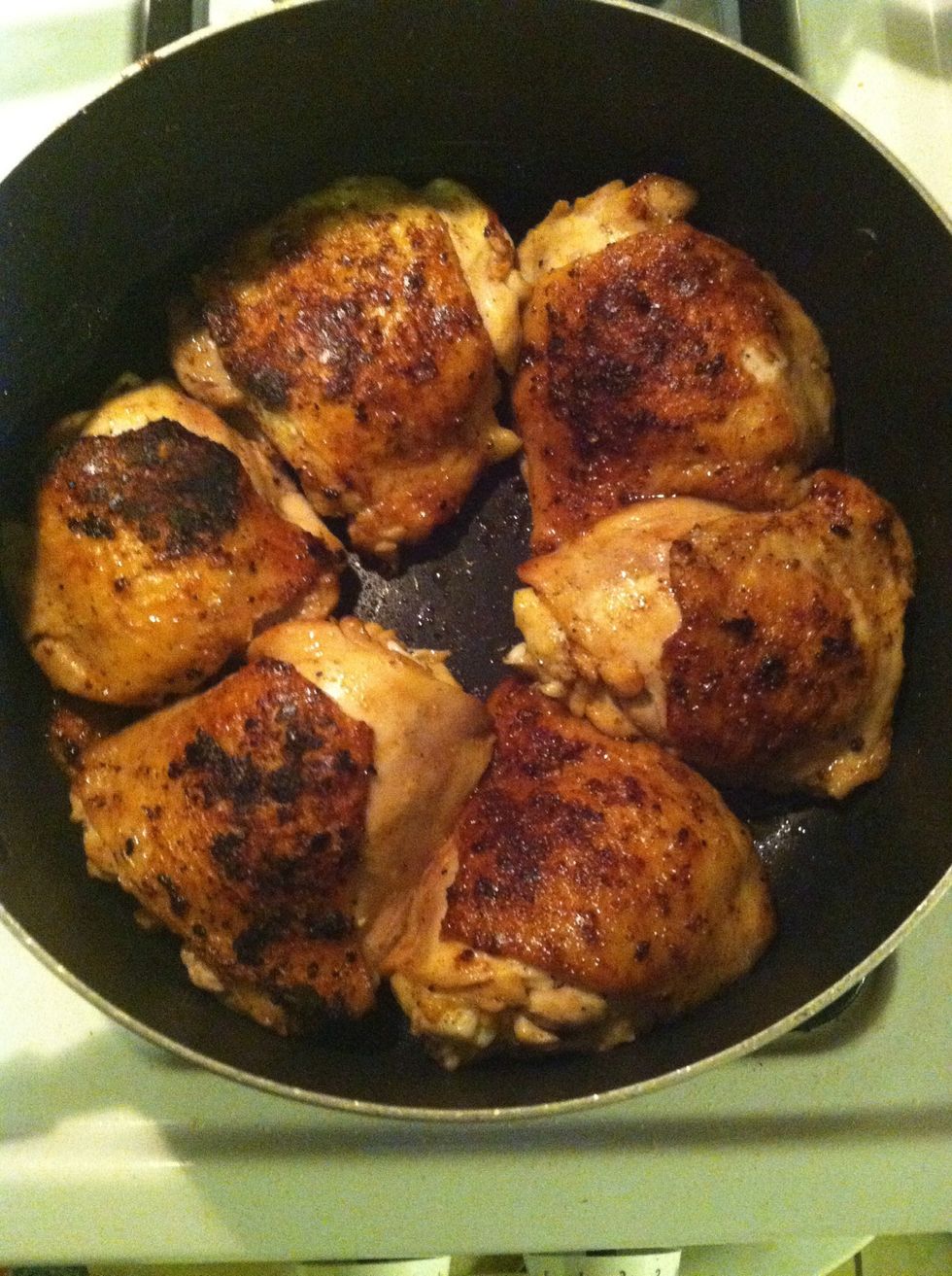 Flip it over to cook the other side have the flame on medium high heat.