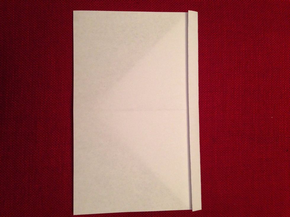 Flip it the other way and fold about 2 cm down.
