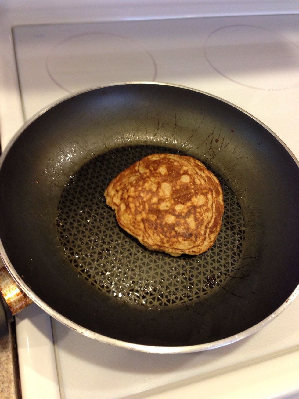 Flip! Mmm look at that pretty pancake :)