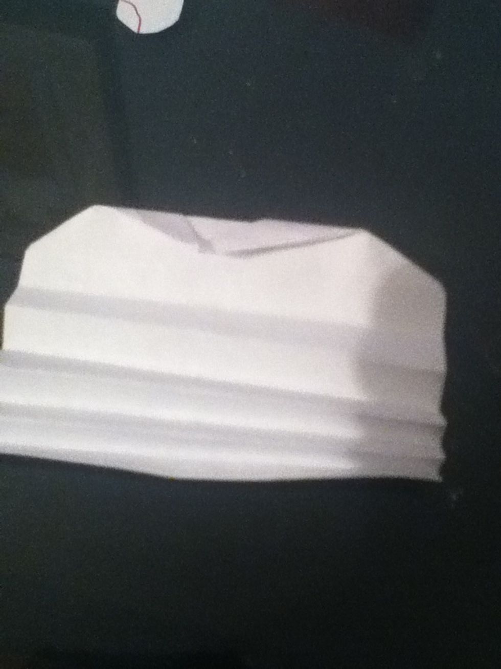 Flip over and fold down in a triangle shape
