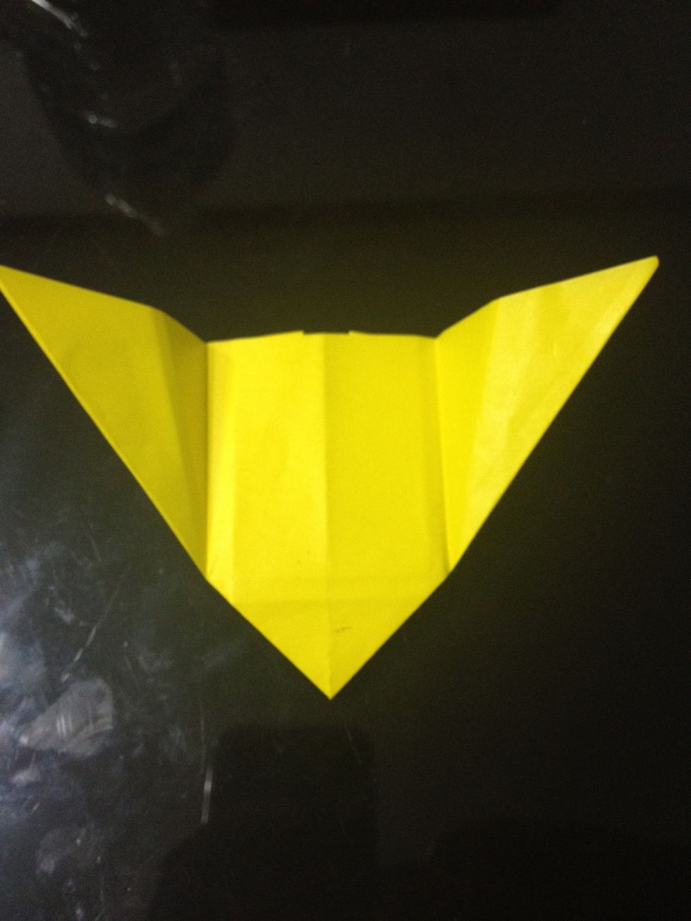 Flip over and fold to crease the two vertical creases you see here.