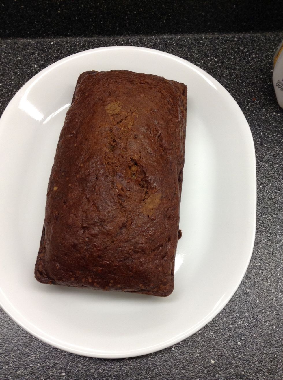 Flip over so bread comes out smoothly
