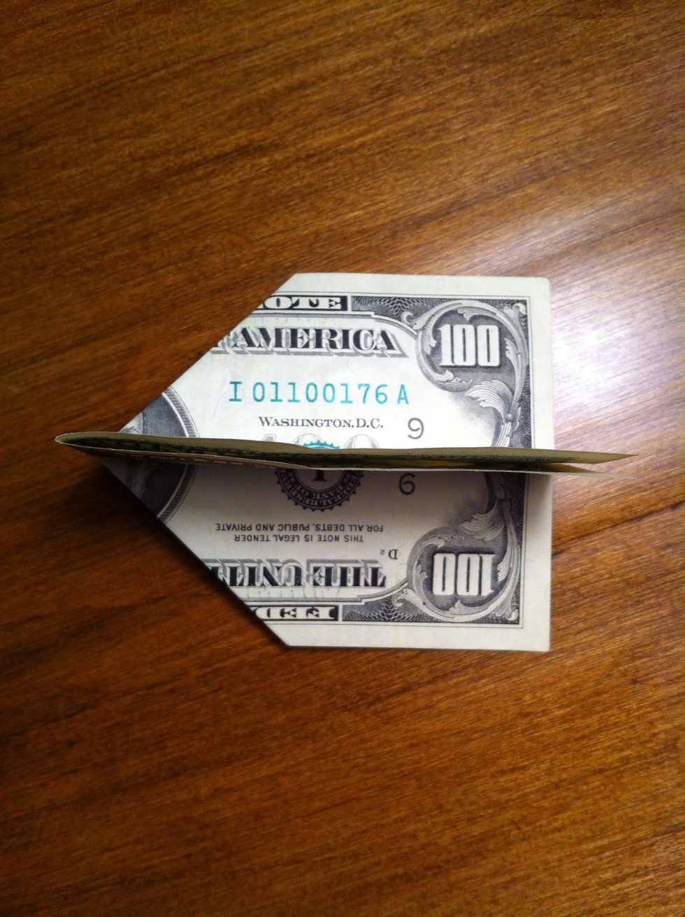 Flip the bill over and do the same for the other side.