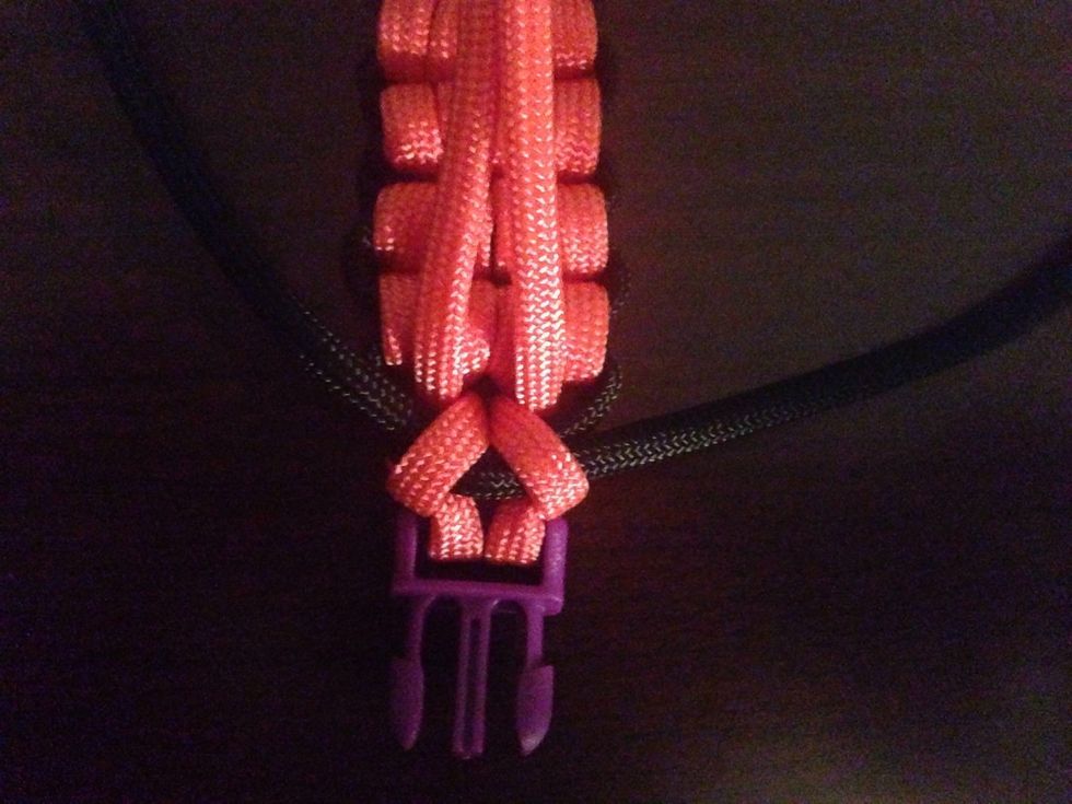 Flip the bracket over and snip and singe the black ones where they are. The snip and singe the two middle ones in the same spot on the back. :) tah-da!