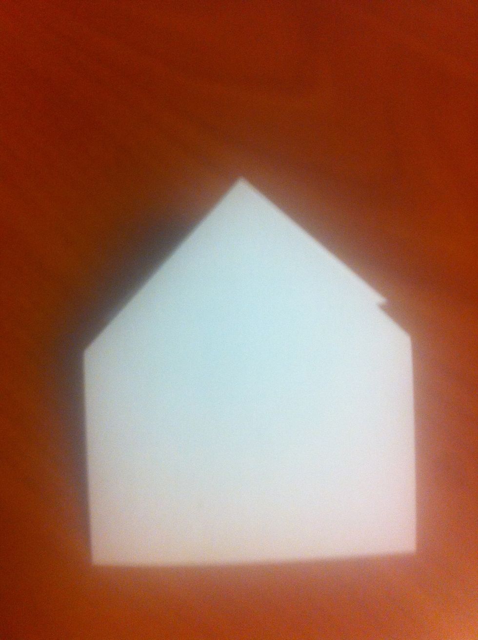 Flip the card over, leaving the previous fold intact.