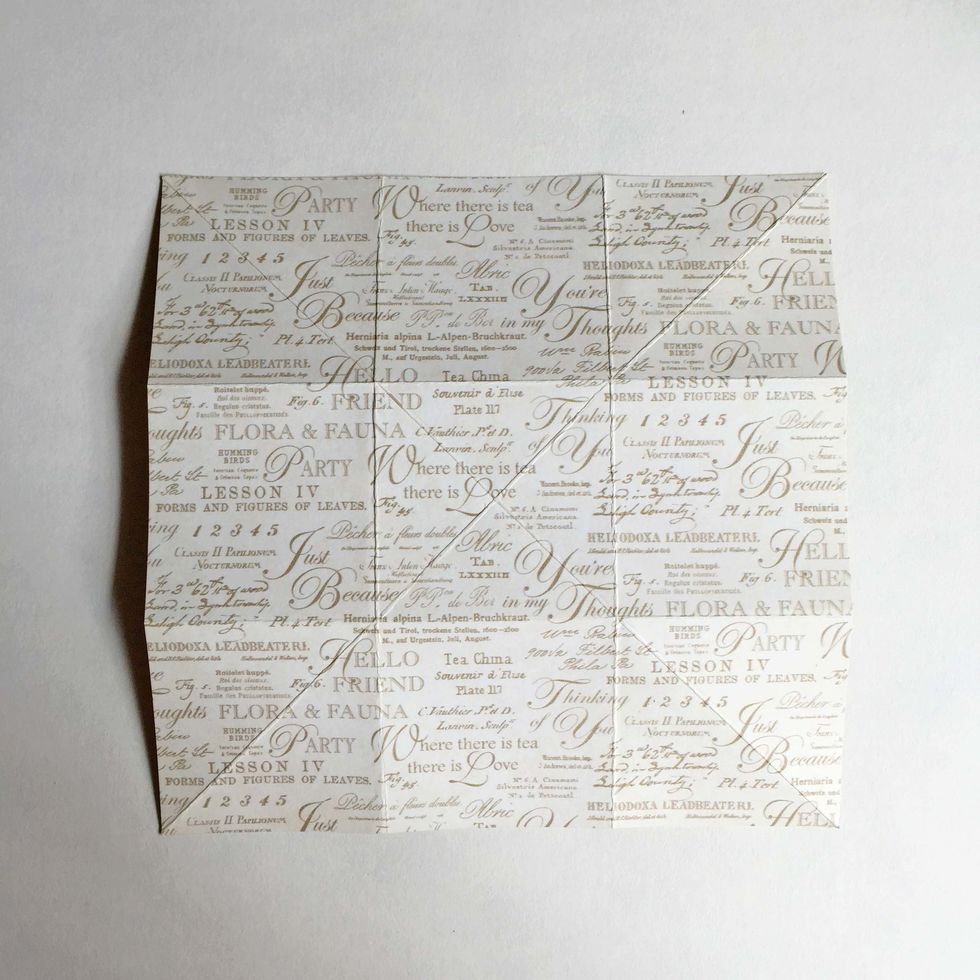 Flip the paper to the other side of the pattern paper...