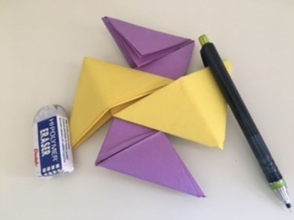 Flip the S piece over and lay it on top of the Z piece like shown.