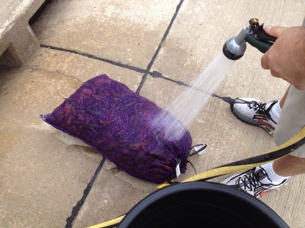 Flip the sack and.... Rinse again