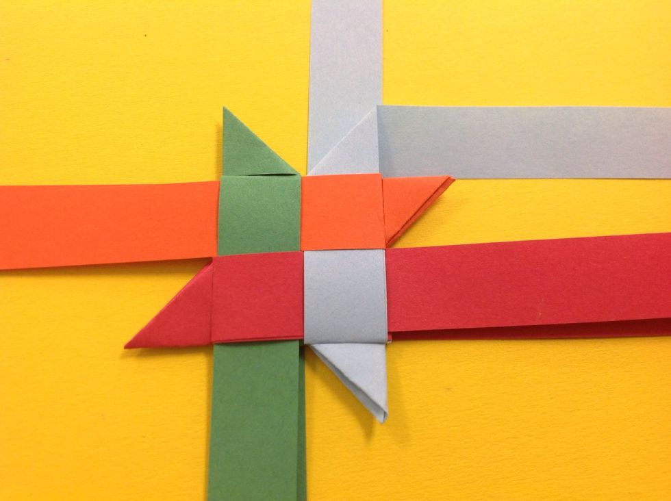 Flip the star over and repeat the steps making the points.
