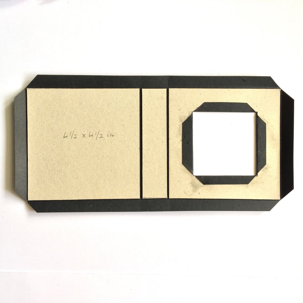 Flip the tabs of the window and glue them.