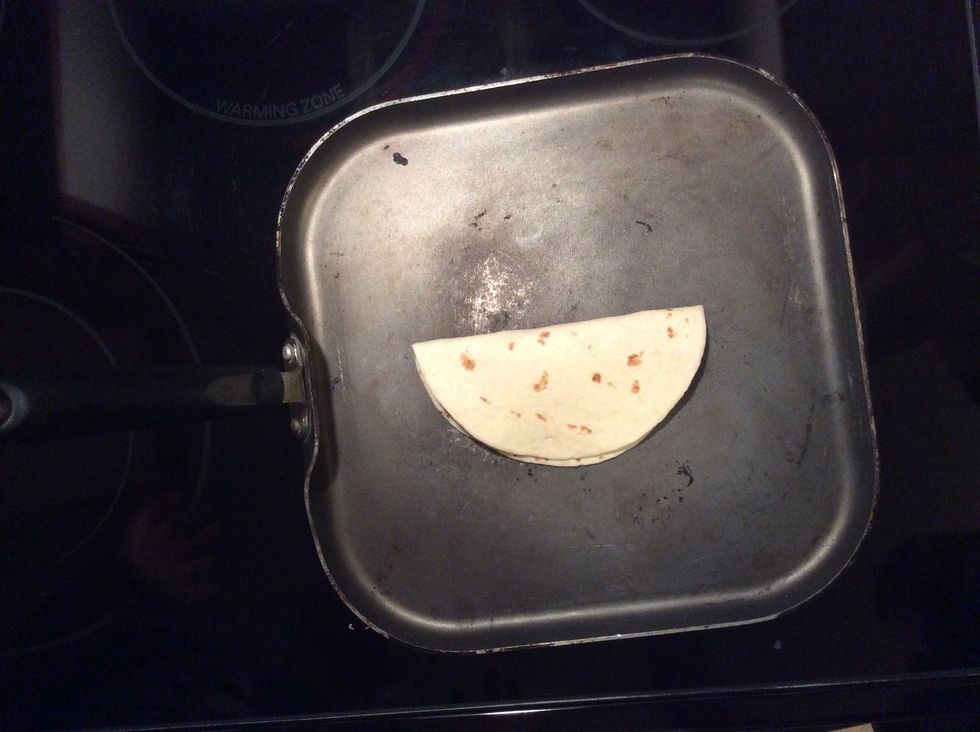 Flip the tortillas twice