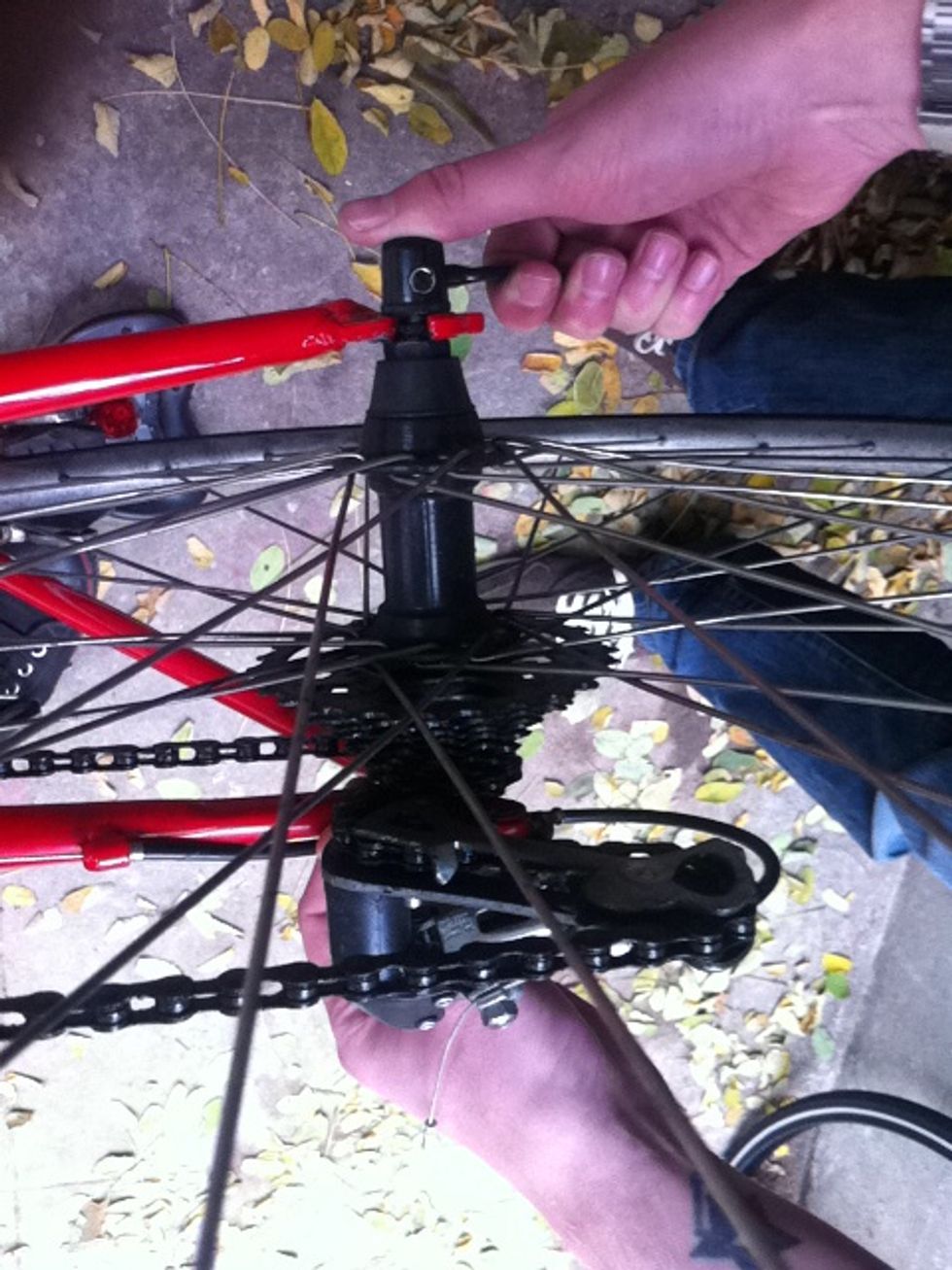 How to remove a rear wheel on a bicycle B+C Guides