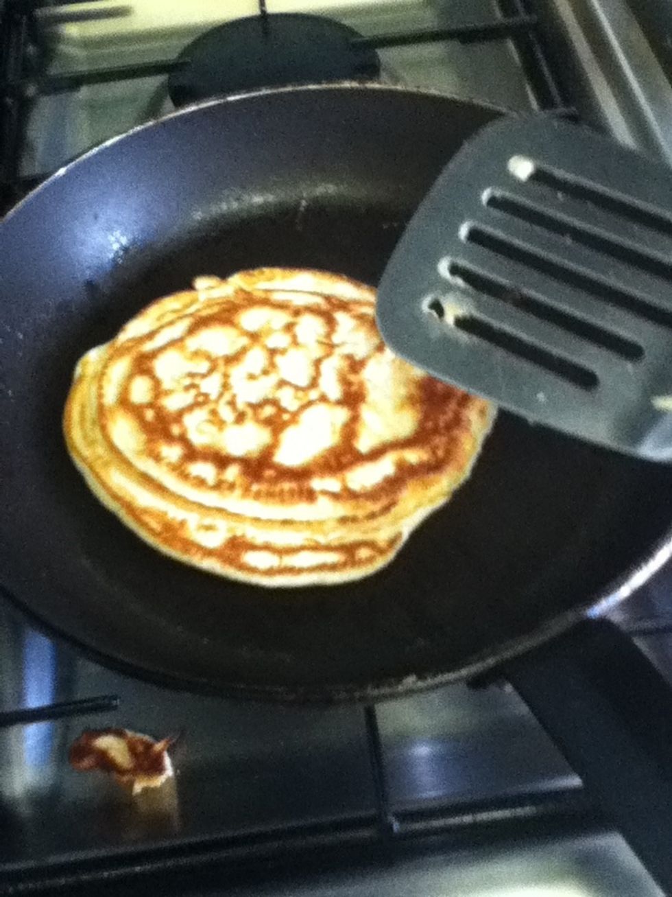 Flip when cooked on one side