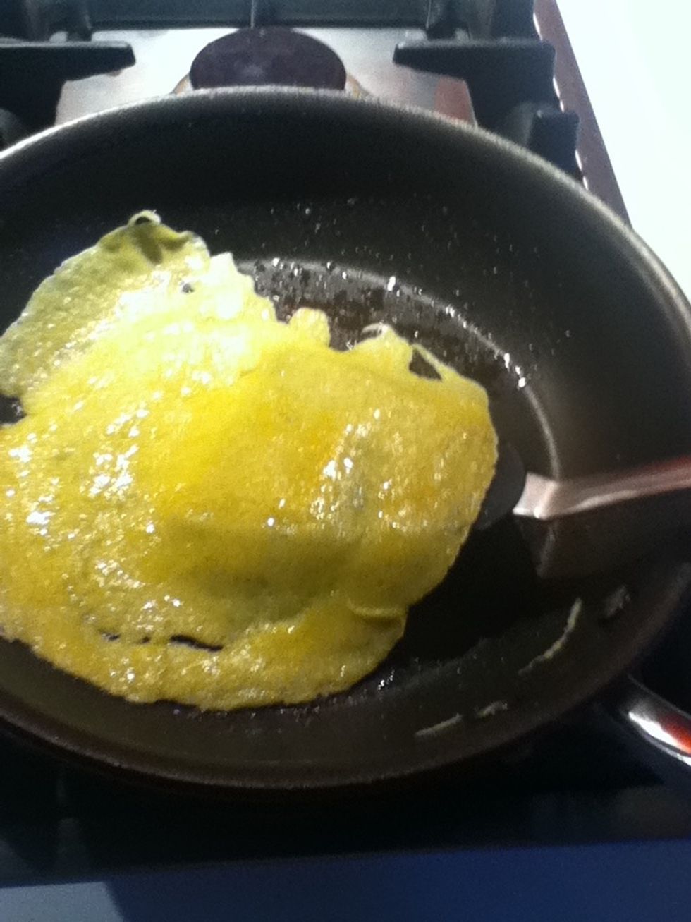 Flip when the edges go a bit crispy