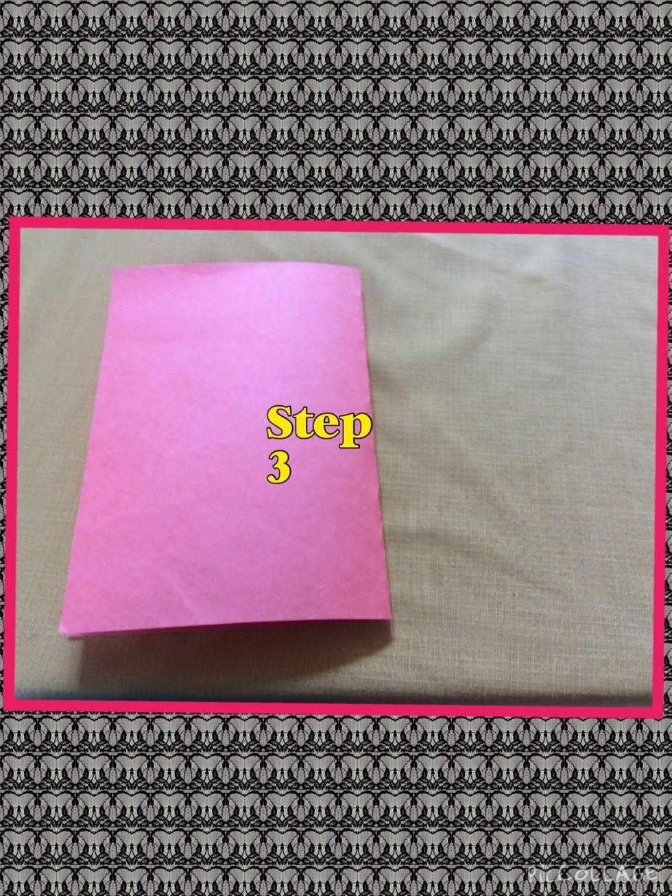 Flip you paper to the side where the closed fold is facing to the right,and the open fold is facing to the left.