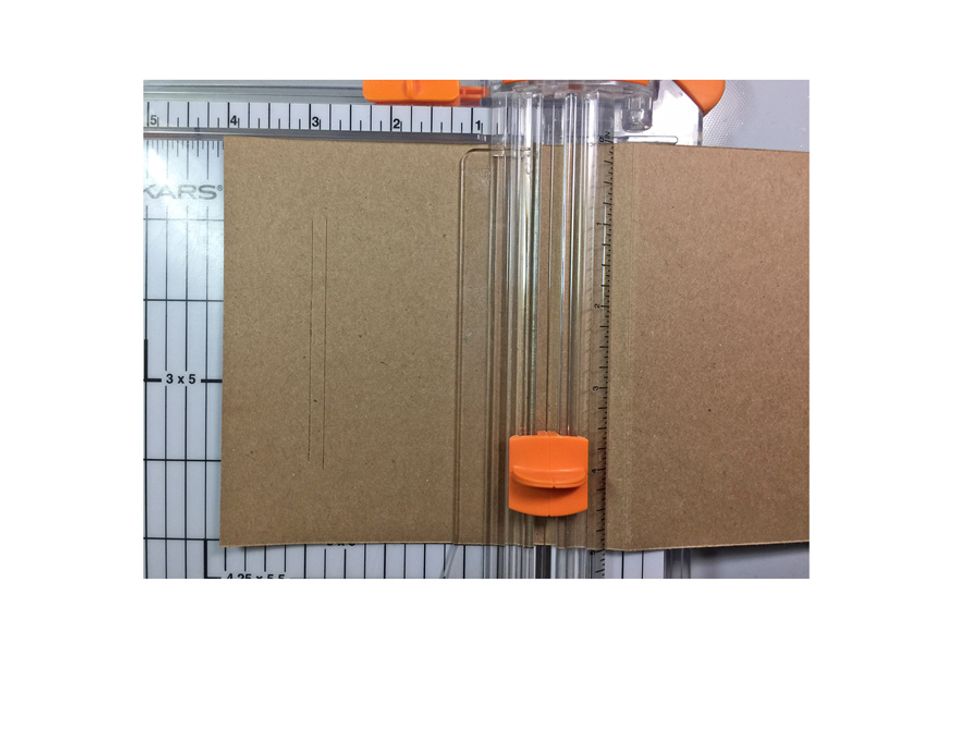 Flip your card over so the cut edge is on the outside and then line up on the 4" line and cut again from the 1" to the 4", move over 1/8" and repeat.