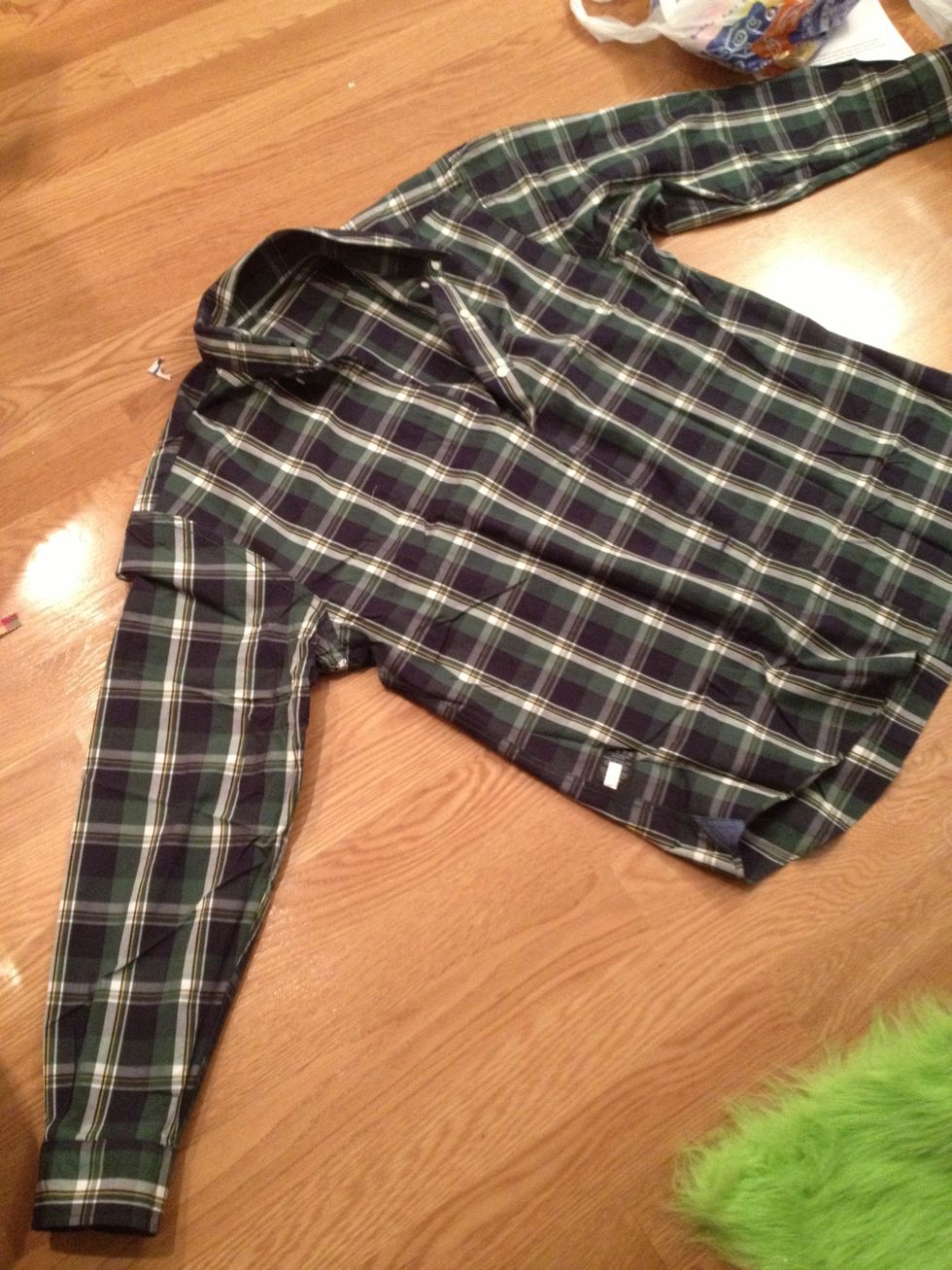 Flip your men's shirt inside out.