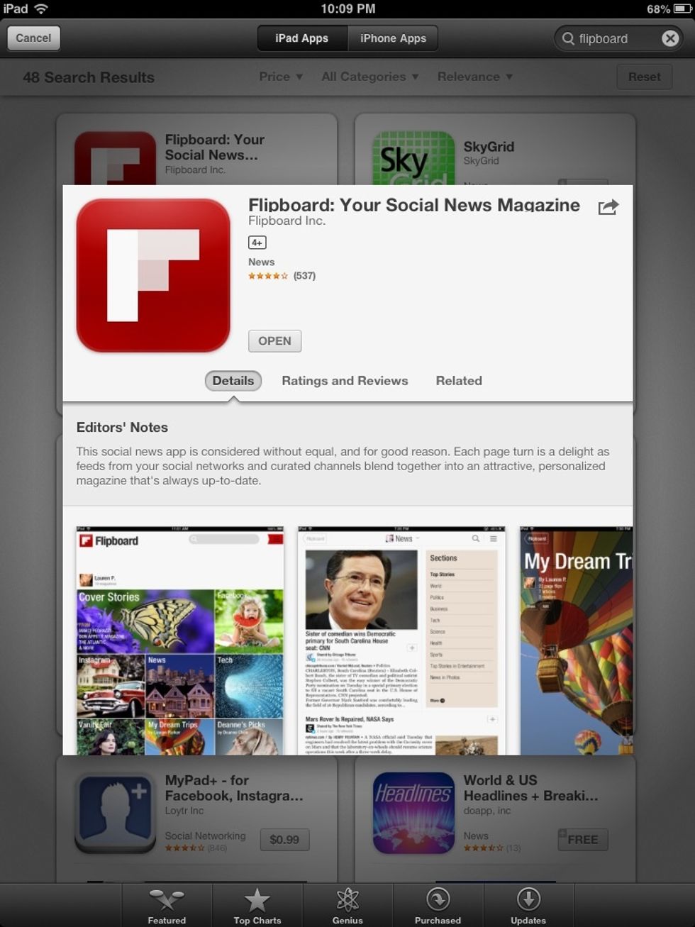 FLIPBOARD: Newspaper/Magazine app