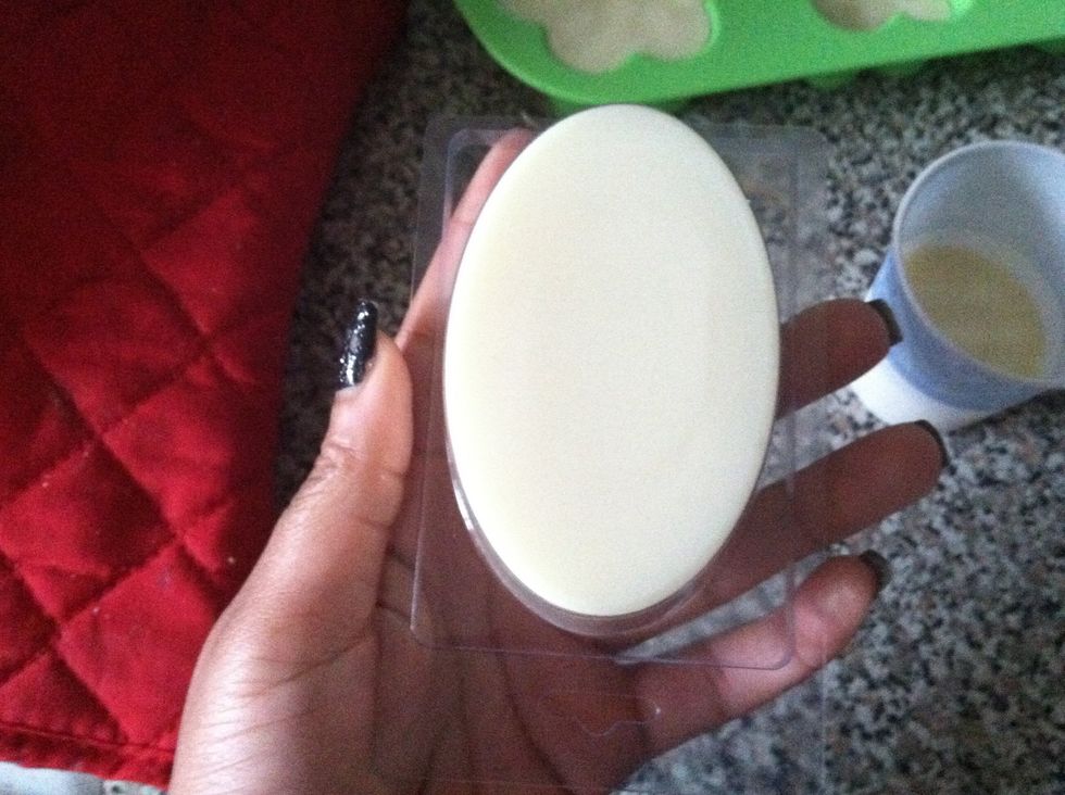 Flipped over clamshell mold after about an hour!