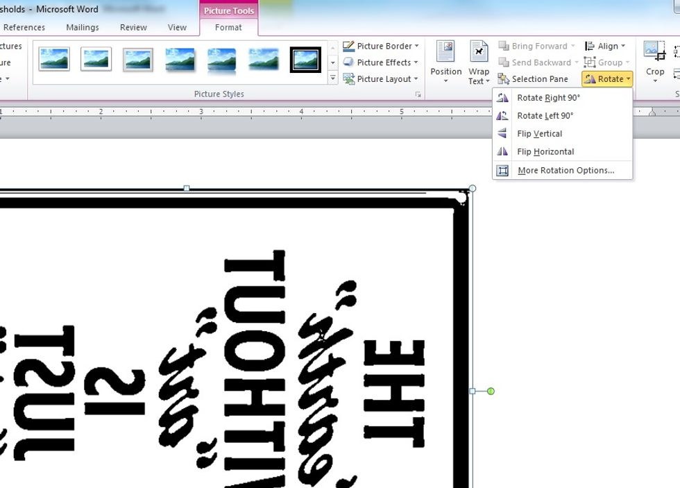 Flipping your image's orientation is only necessary when using text.