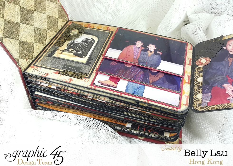 Flips inside album can include more photos.
