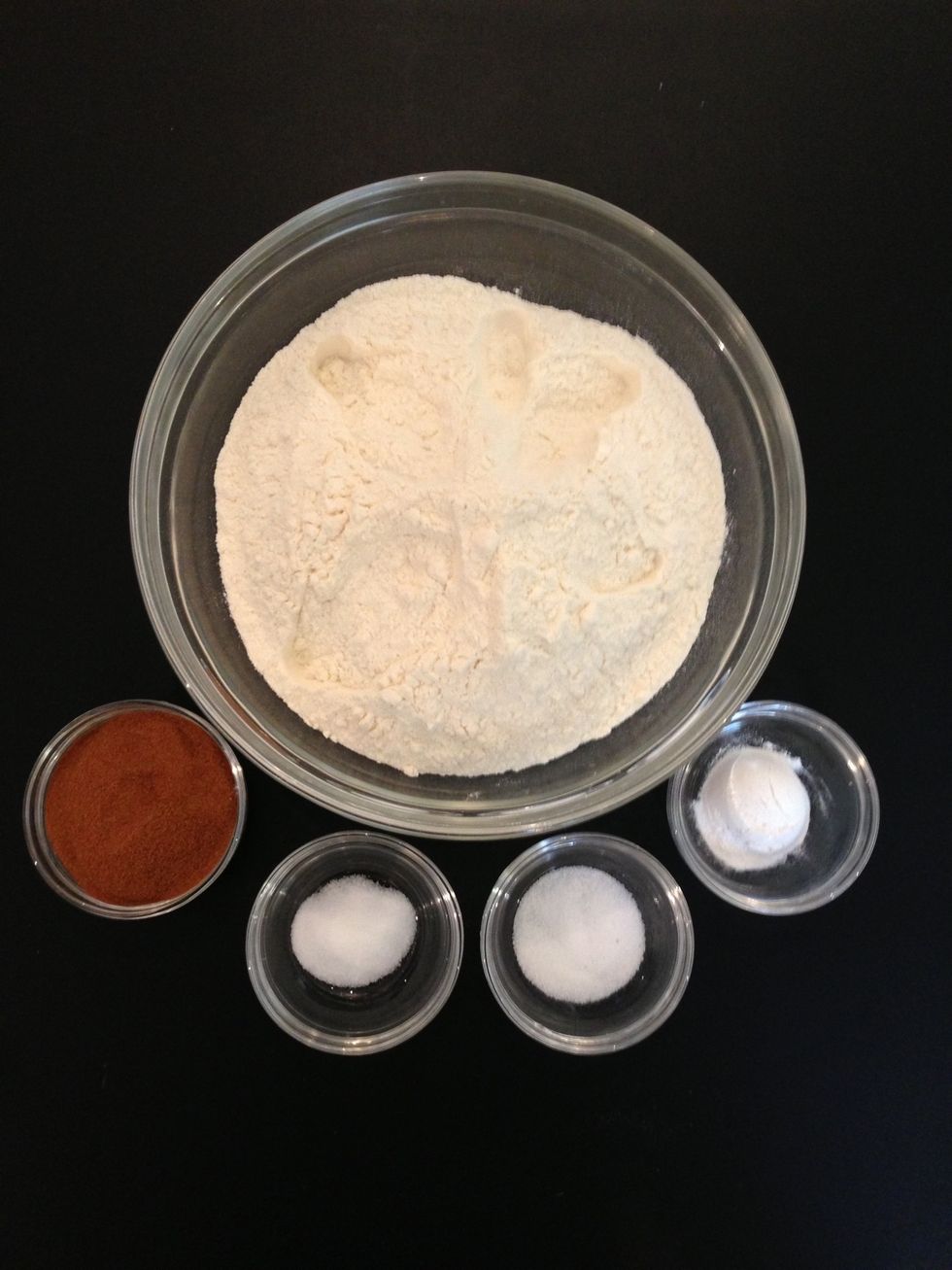 & flour. Put all the dry ingredients together