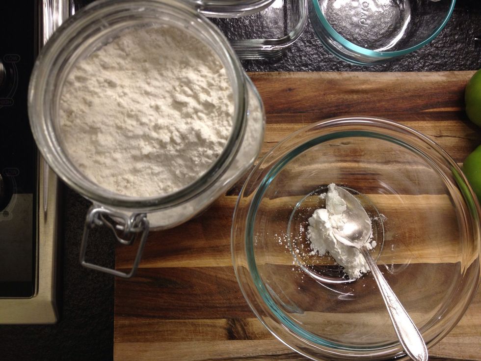 Flour. Season with a little salt