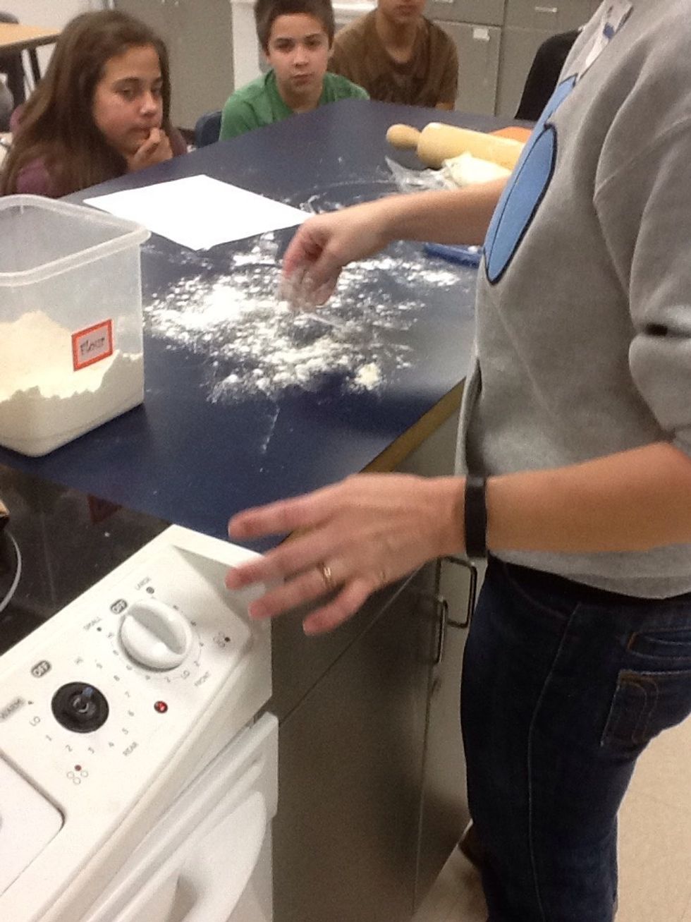 Flour the countertop