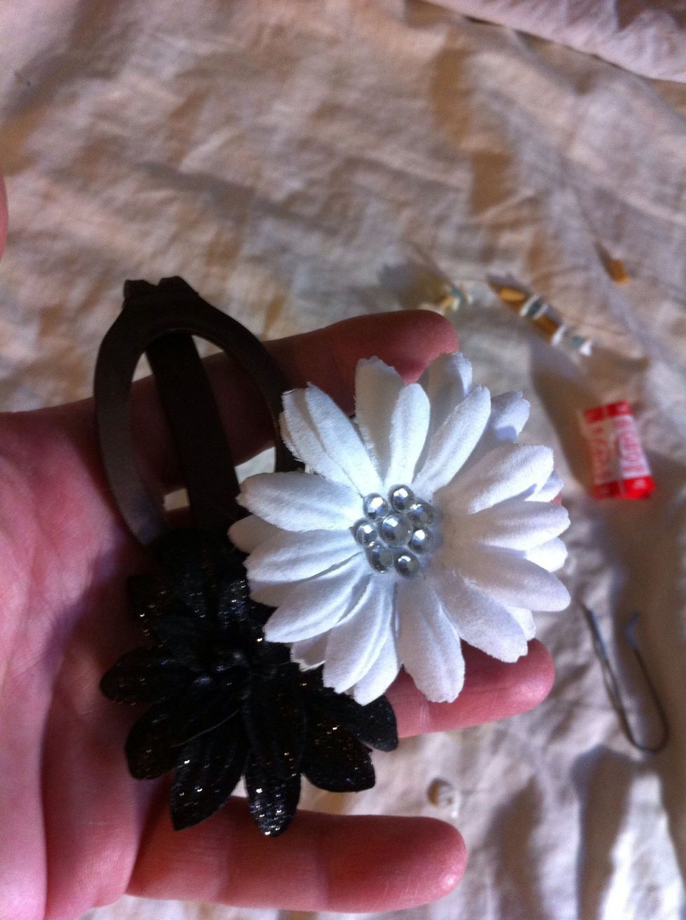 Flower barrettes.
