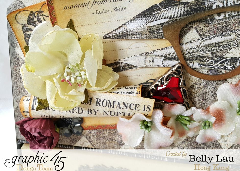 Flowers, buttons, beads, chipboard or some die-cuts for decoration