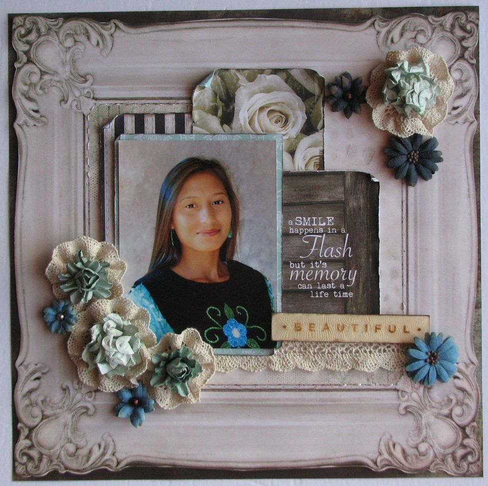 Flowers on completed project.