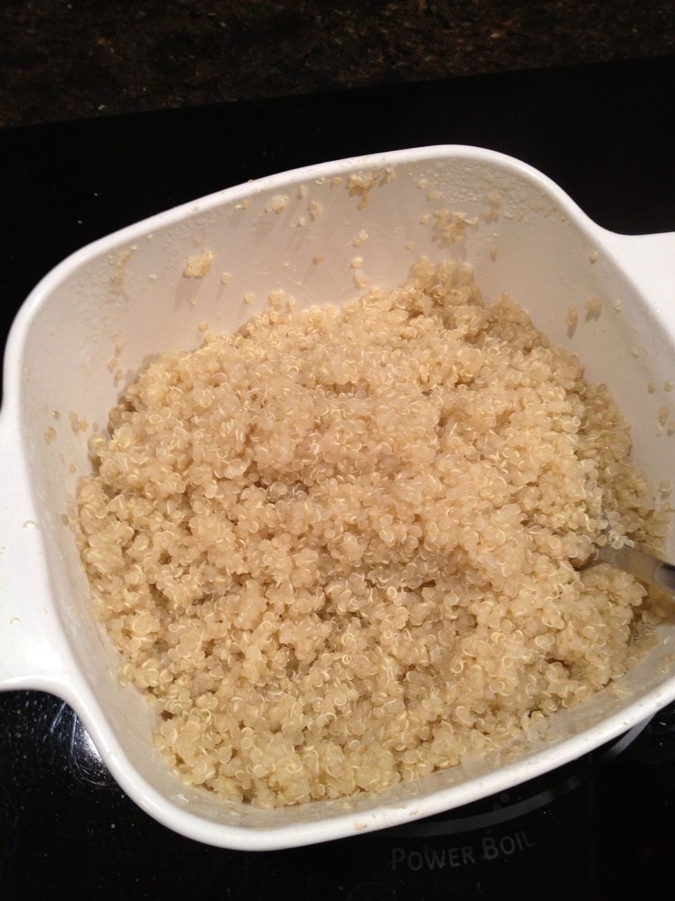 Fluff with your fork to make sure all the water is gone.