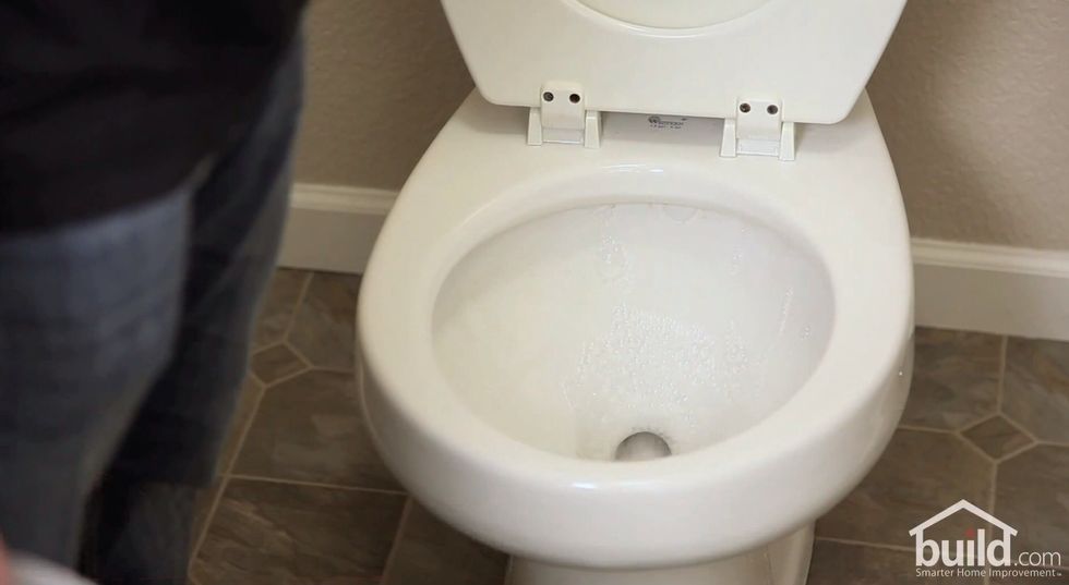 Flush your toilet to refill your bowl.