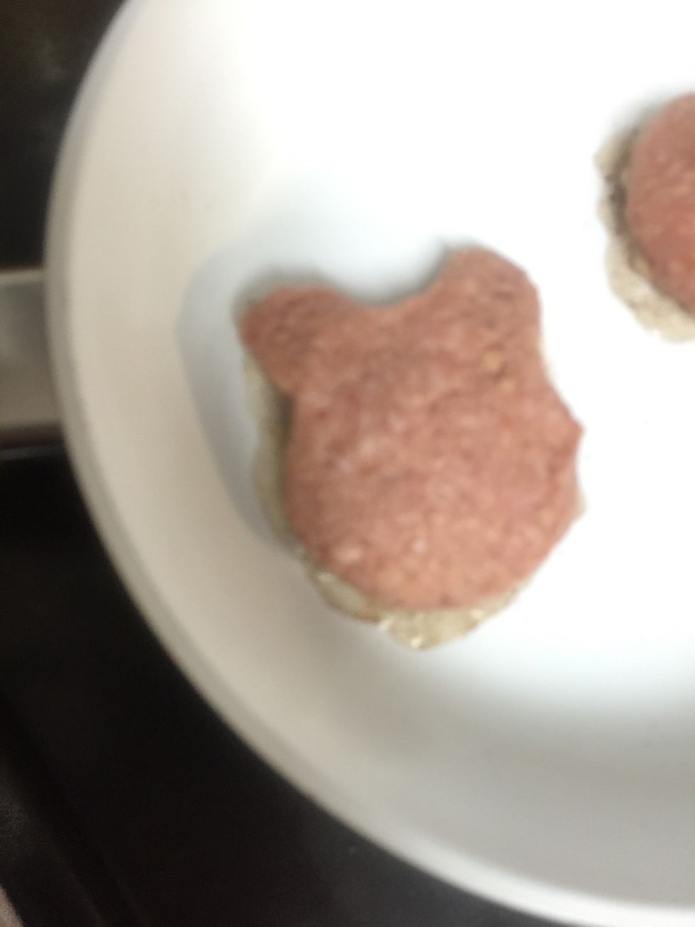 Fly a hamburger patty shaped like a reindeer's face.