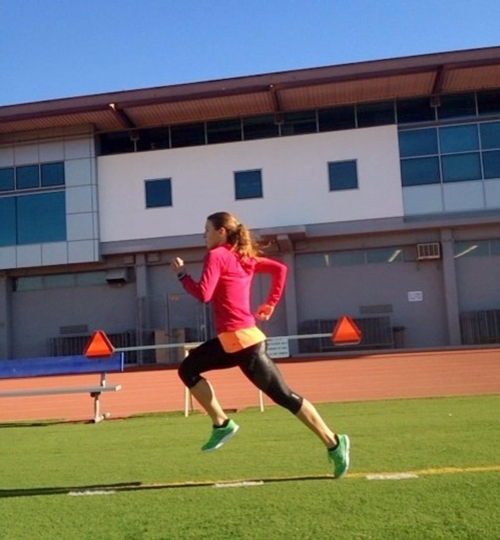 Focus on proper form: -Proper stride length -Slight angle at the ankle -Head, shoulders, back, calf, and foot aligned -Land on the ball or middle of your foot -Use your arms to drive forward