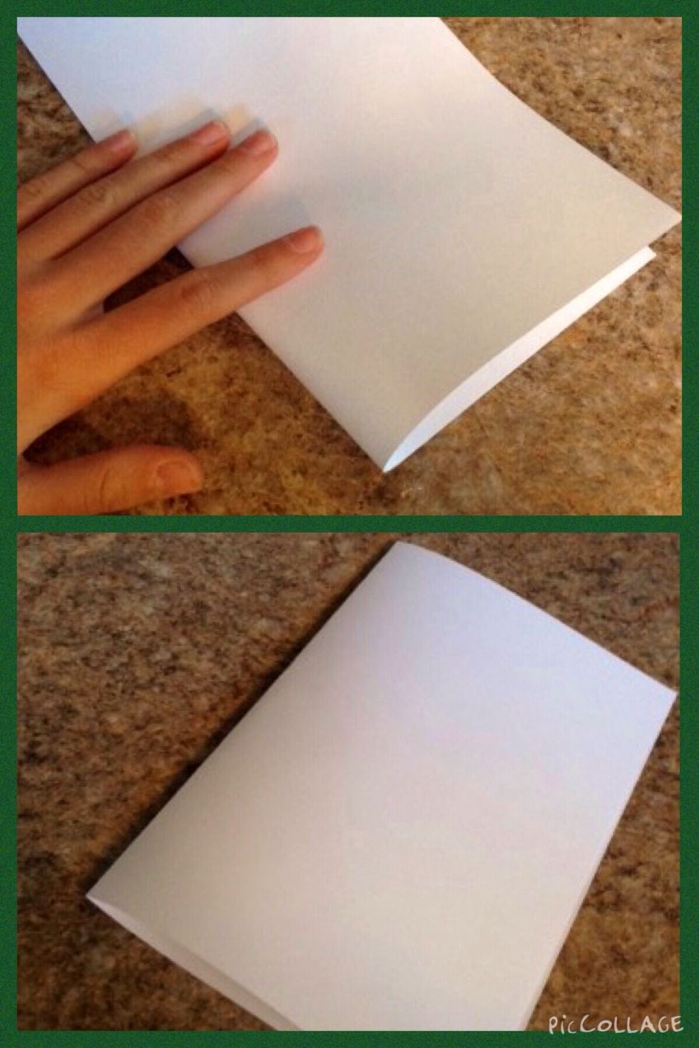 Fold a sheet of printer paper in half.